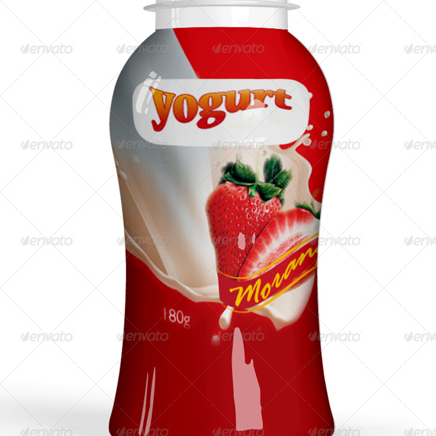 Yogur Bottle Mockup by garhernan GraphicRiver